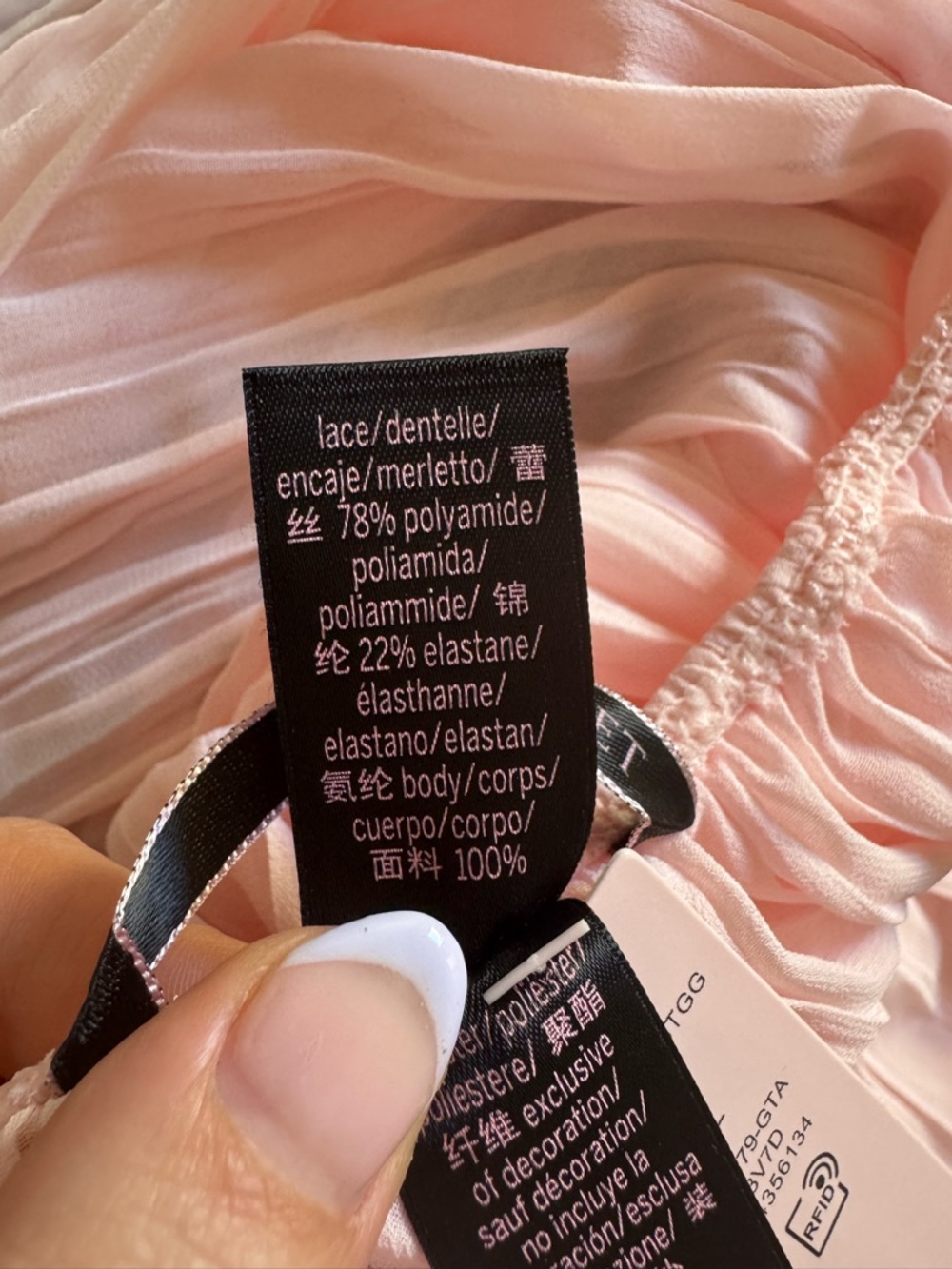 NWT Victoria's Secret Chiffon Pleated Babydoll Lingerie Pink L - Picture 12 of 15
